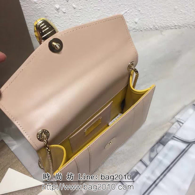 BVLGARI寶格麗 同步專櫃 最新款單層蛇頭包 鏈條單肩斜挎包 34559 FYD1364